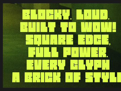 Mono Cubic | Chunky Bold Sans