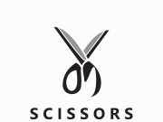 Scissors Logo Design Icon Template. Modern simple design. barber tools. Vector Illustration