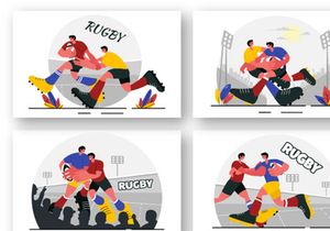 9 Rugby Player Illustration