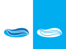 Wave beach vector illustration design logo