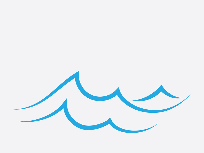 Water wave Logo design vector Template