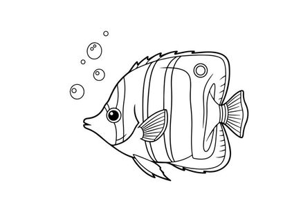 Clownfish swimming coral reef flat design vector illustration