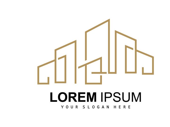House Logo, Building Furniture Design, Construction Vector, Property Brand Icon, Real Estate, Housing
