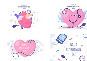 14 World Stroke and Hypertension Day Vector illustration