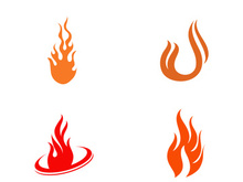 Fire Logo Template  Flame Symbol  Icon Vector