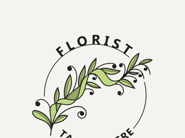 Florist logo beautiful floral leaf and flower vector art, icon graphic decoration business wedding template preview picture