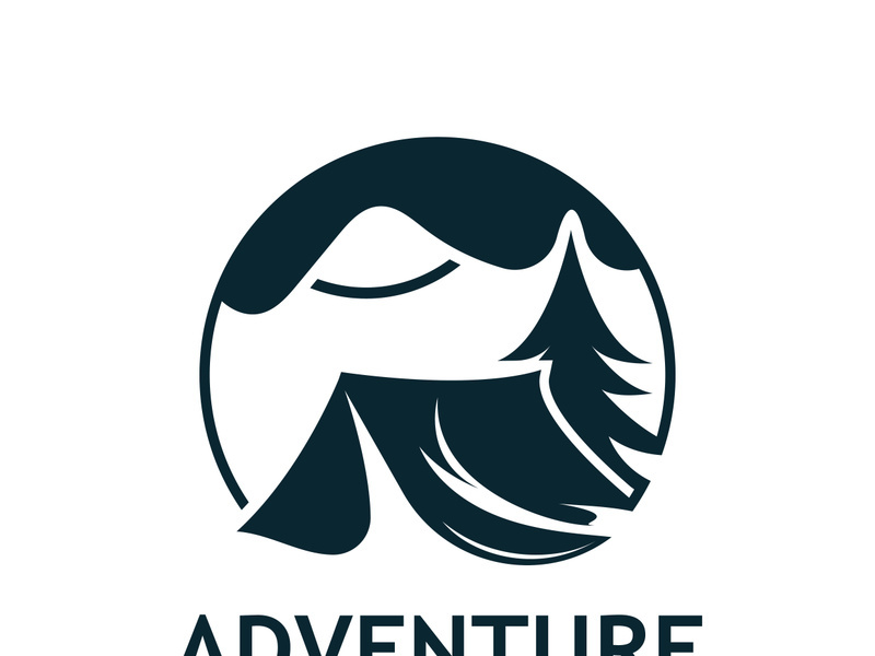 Adventure nature logo design image travel and outdoor camping adventurers, climbers template