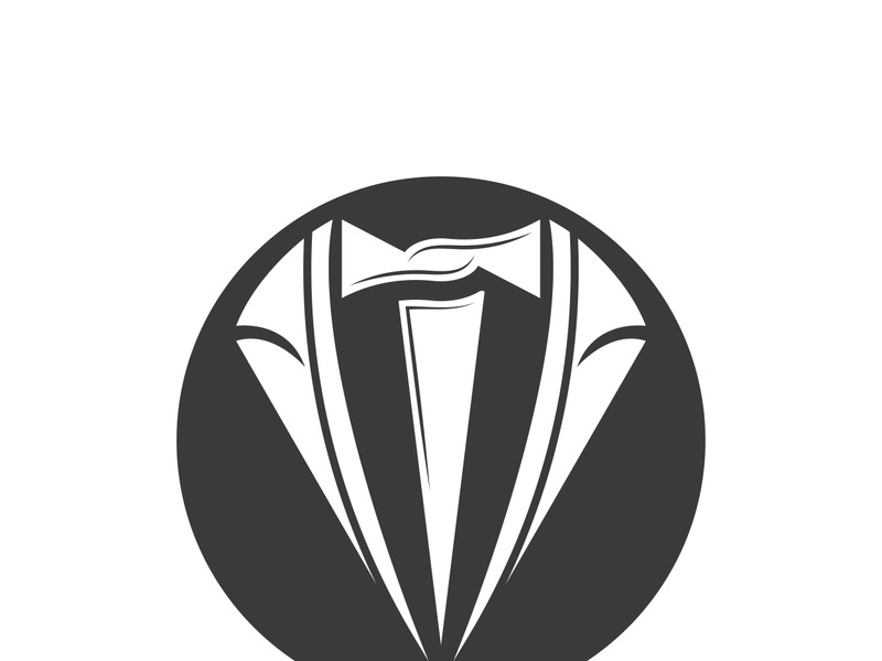 Classic tie icon and suit fashion man logo design