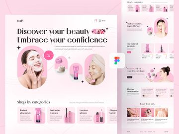 Leafy - skincare store website preview picture