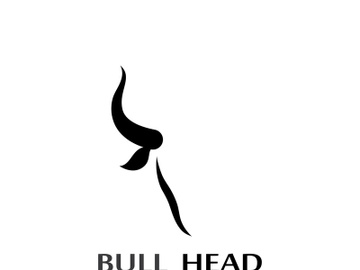 Retro vintage bull head horns logo. preview picture