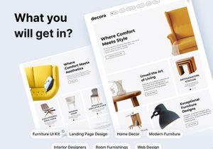 Decora | Furniture Landing Page UI Kit