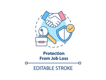 Protection from job loss concept icon preview picture