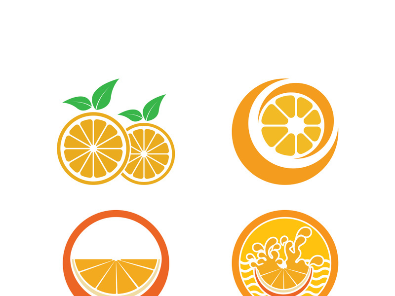 Orange logo design vector icon illustration design