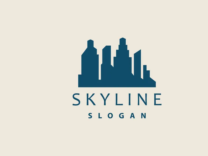 Cityscape Logo, Metropolis Skyline Design, City Building Vector, Icon Symbol Illustration