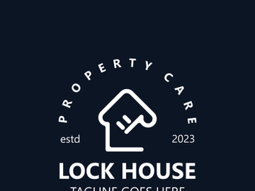 Lock House secure logo design, smart key home vector concept template preview picture