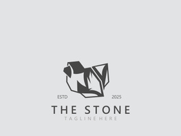 Stone logo template design simple elegant product brand natural element preview picture