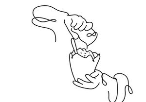 Street food line art