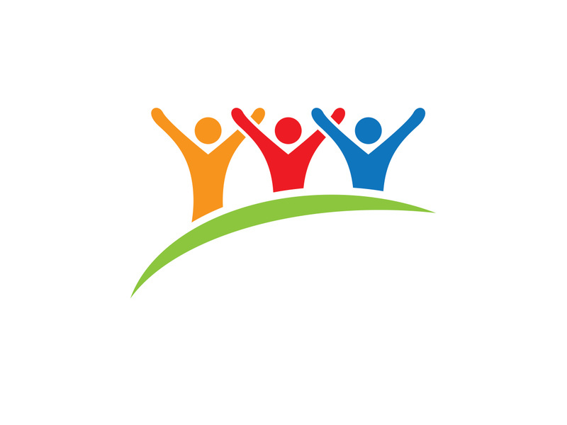 Colorful community group team People Logo Design