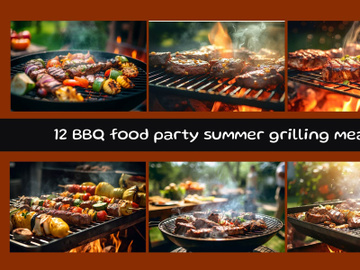 Barbecue food party summer grilling meat preview picture