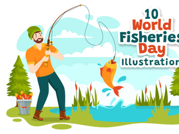 10 World Fisheries Day Illustration preview picture