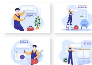 13 Air Conditioner Repair or Installation Illustration