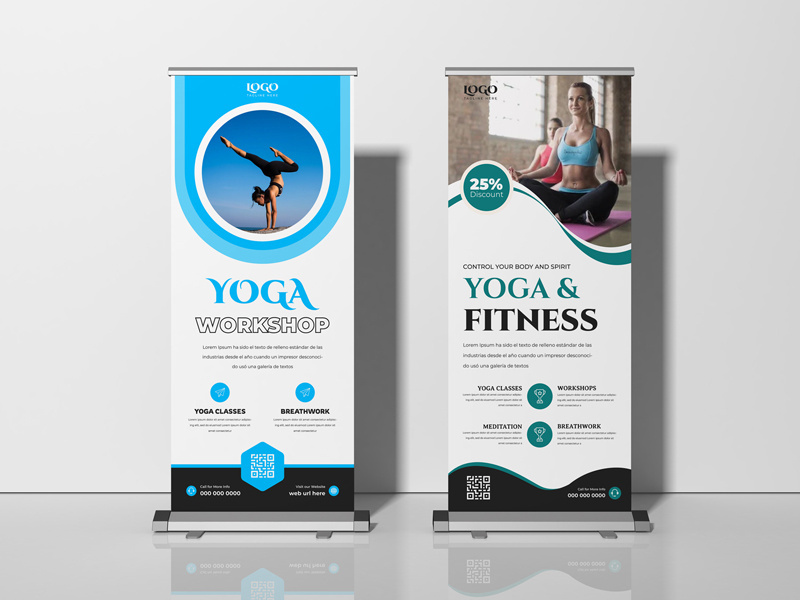 Yoga Fitness Roll Up Banner Template Ver-1