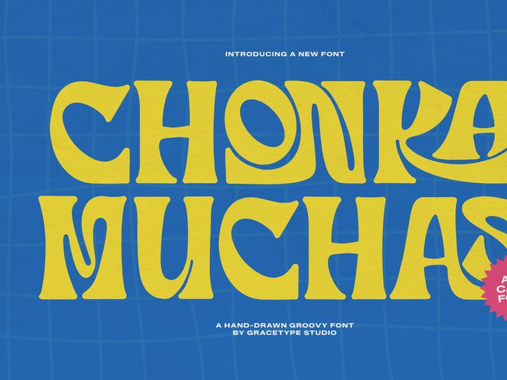 Chonka Muchas | Hand Drawn Groovy Font