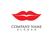 Lips woman logo and symbol vector