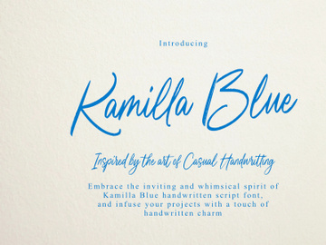 Kamilla Blue handwritten script preview picture