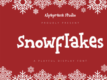 Snowflakes - Playful Display Font preview picture