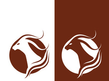 Goat logo template vector icon illustration design