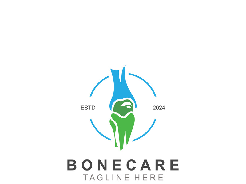 Bone care logo, Minimalist joint bone design Illustration orthopedic template
