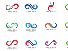 Infinity line logo vector