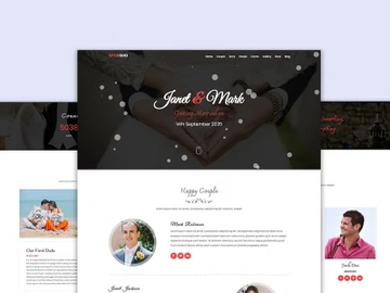 Wedding Invitation HTML Template preview picture