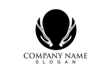 Deer Antlers Logo Template Illustration Design.
