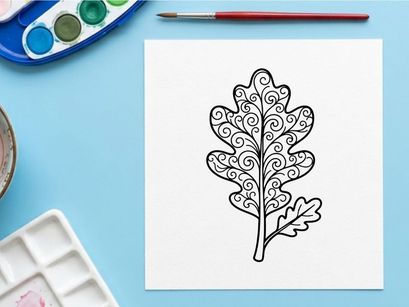 Dekorative Metallblatt-Illustration. Künstlerisches botanisches Design für Wohnaccessoires und Bastelarbeiten