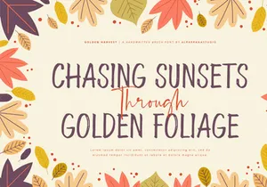 Golden Harvest - Handwritten Font