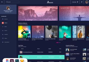 Atvantic-Music App Admin Dashboard UI Kit
