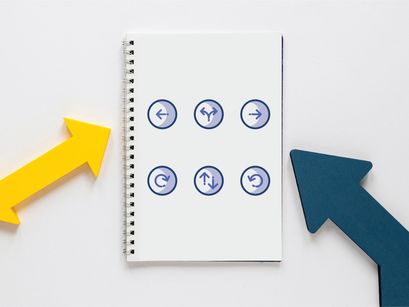 Bleu : Arrows And Direction Icon Set