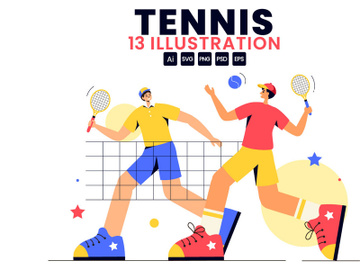 13 Tennis Player Sport Illustration preview picture