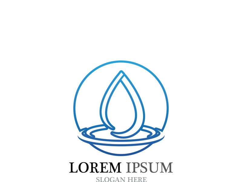 Water drop Logo Template vector