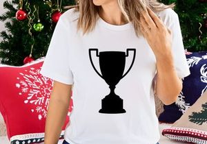 A black silhouette of a trophy cup on a white background