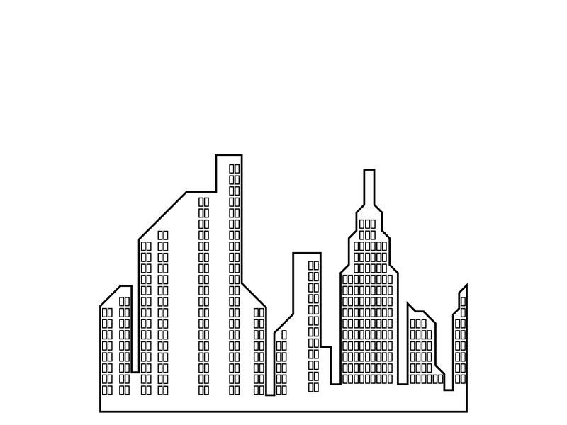 Modern City skyline illustration in flat design