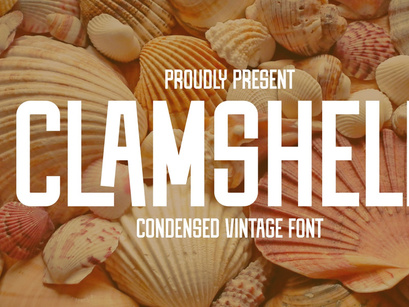 Clamshell - Condensed Vintage Font