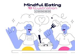 10 Mindful Eating Vector Illustration preview picture