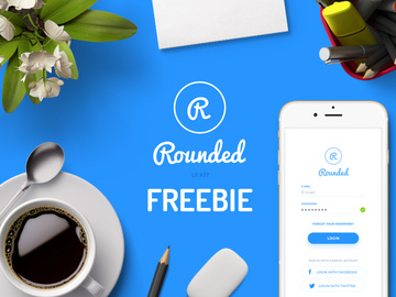 Rounded UI kit Freebie preview picture