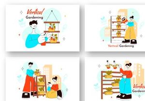 10 DIY Vertical Gardening Illustration