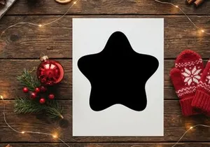 Black star shape icon isolated on white background for graphic design and web elements