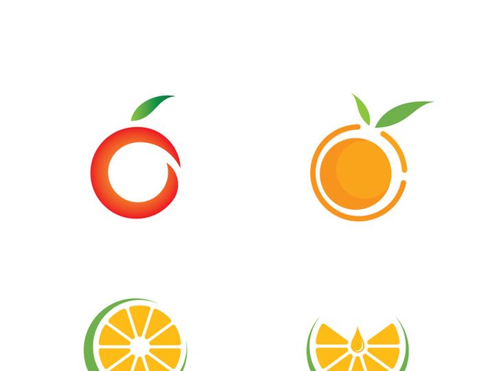 Orange logo icon Vector illustration