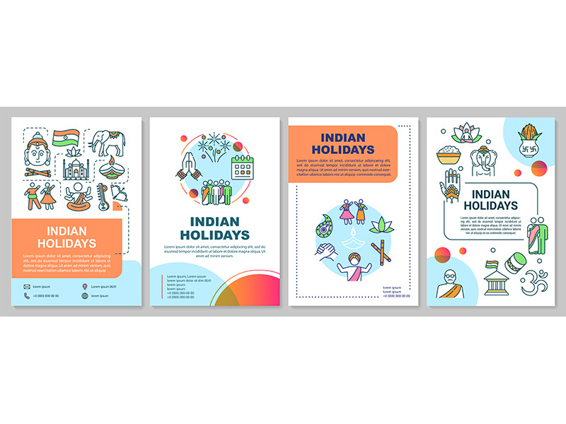Indian holidays brochure template